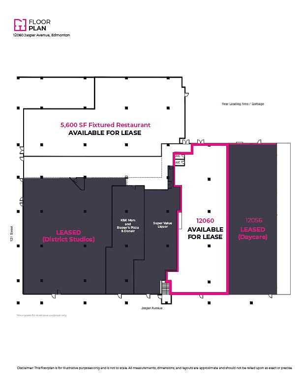 12060 Jasper Avenue, Edmonton, AB floorplan