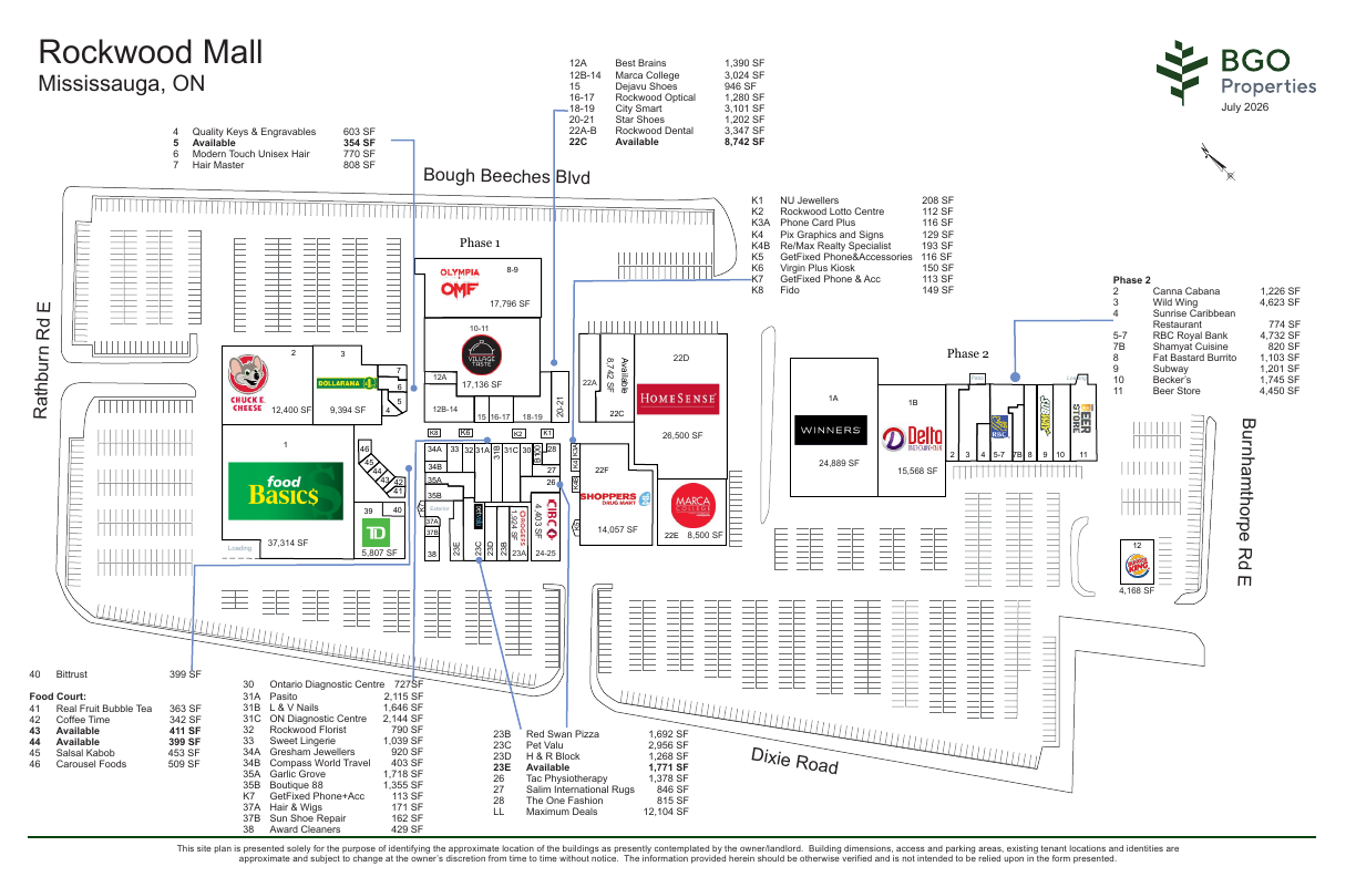 22C - 4141 Dixie Road, Mississauga, ON floorplan