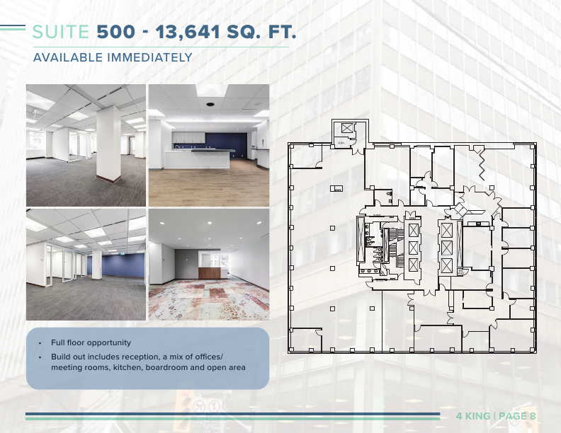 500 - 4 King Street West, Toronto, ON floorplan