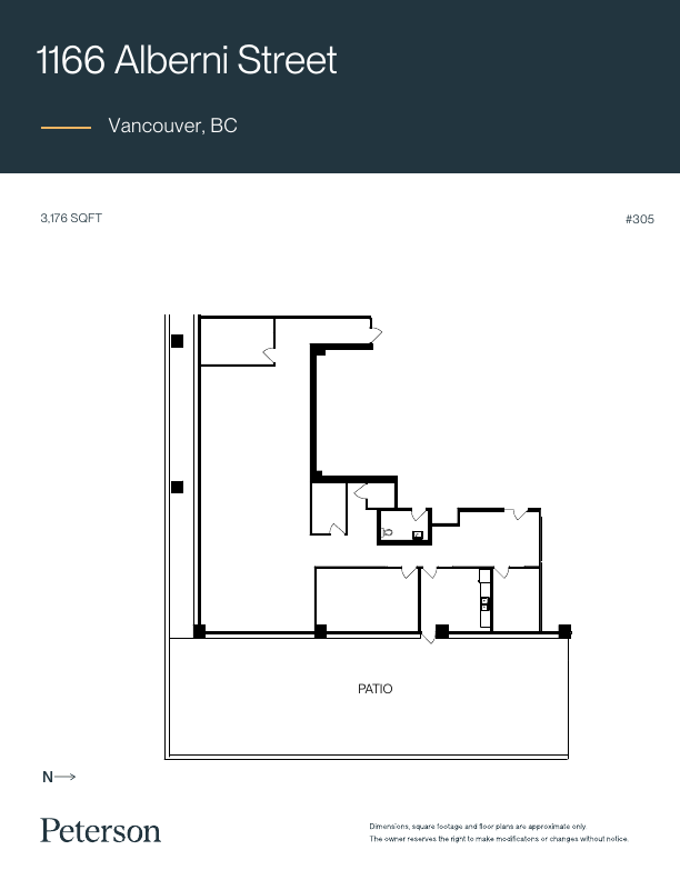 305 - 1166 Alberni St, Vancouver, BC floorplan