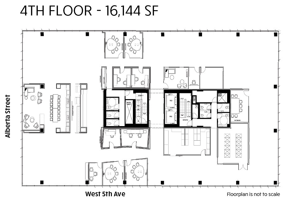 3rd & 4th Floors - 285 West 5th Avenue, Vancouver, BC floorplan