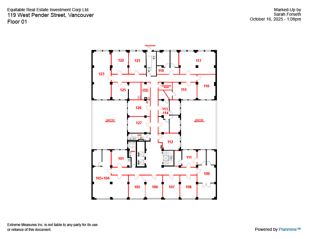 105/106 - 119 West Pender Street, Vancouver, BC floorplan