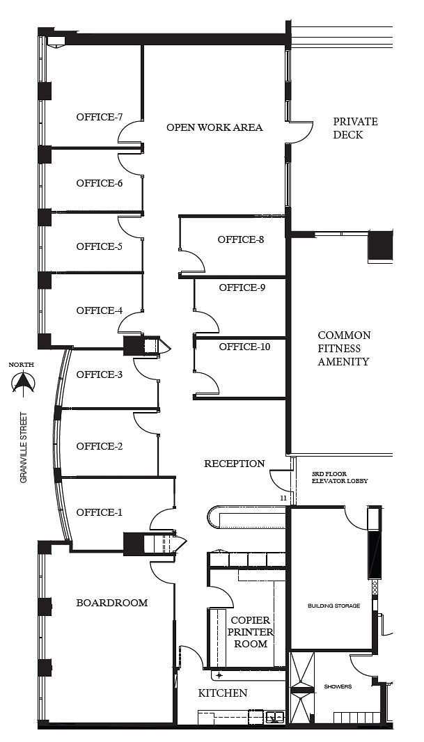 300 - 570 Granville St, Vancouver, BC floorplan