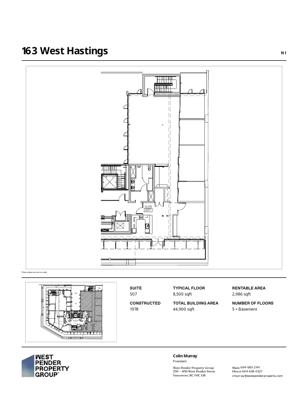 507 - 163 West Hastings Street, Vancouver, BC floorplan