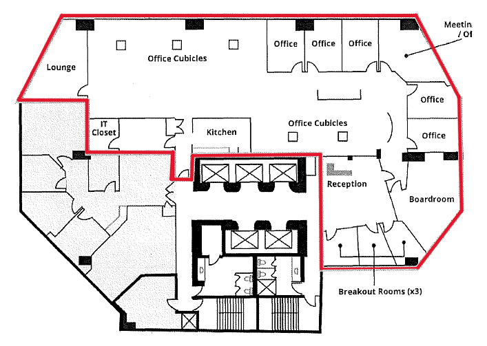 430 - 520 5 Avenue Southwest, Calgary, AB floorplan