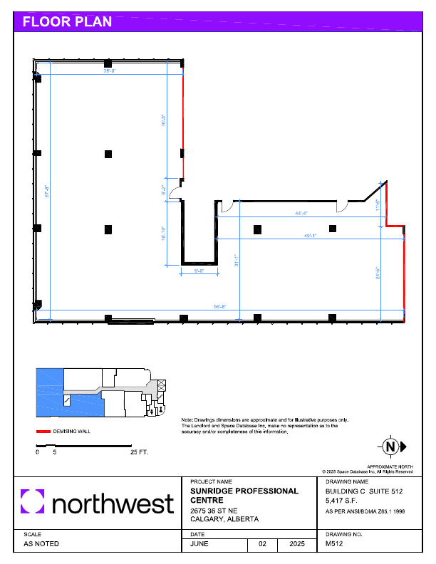 512 - 2675 36 St NE, Calgary, AB floorplan