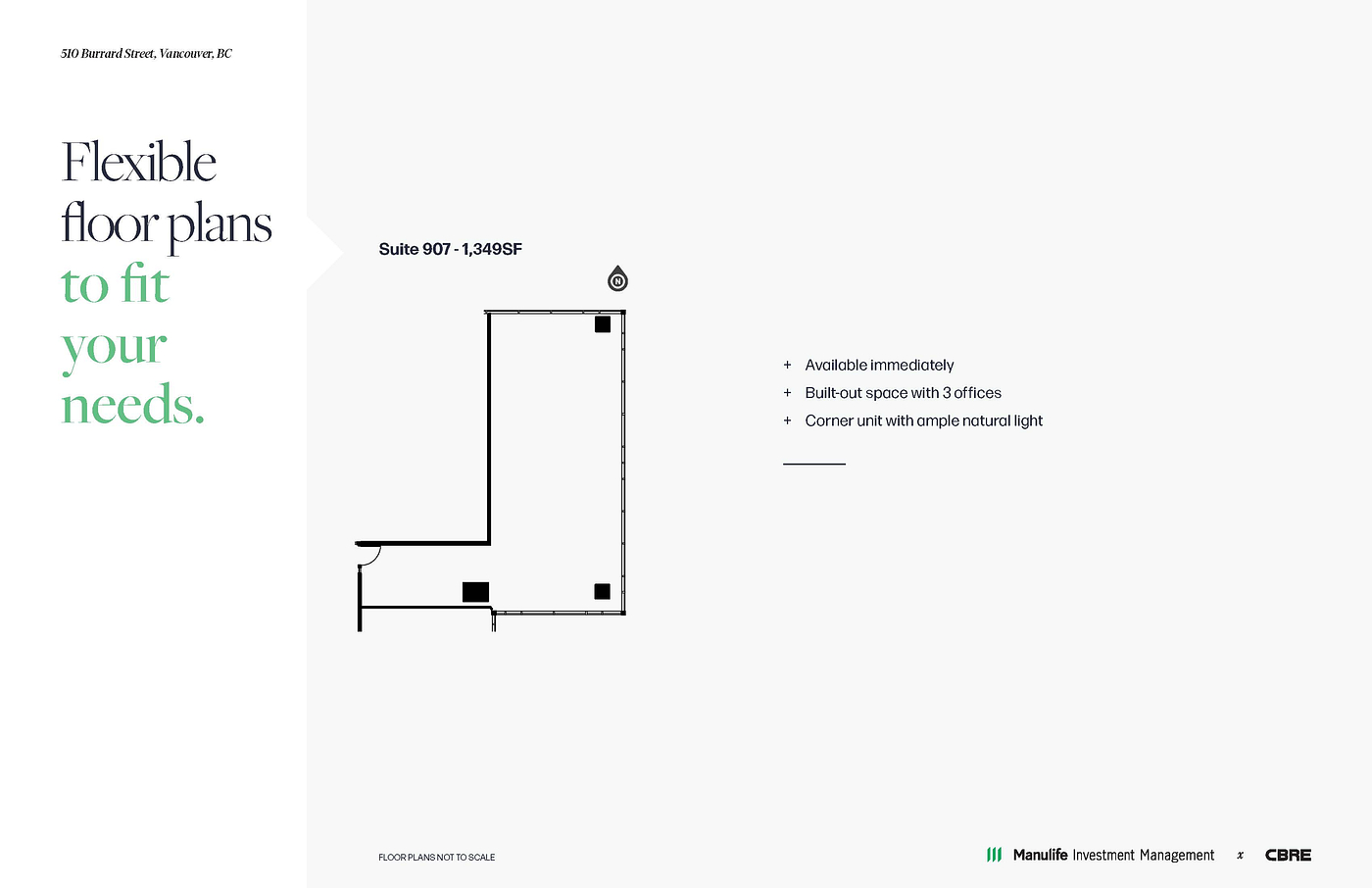 907 - 510 Burrard Street, Vancouver, BC floorplan
