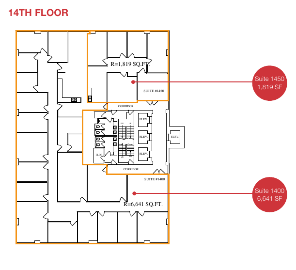 1450 - 633 6 Avenue Southwest, Calgary, AB floorplan