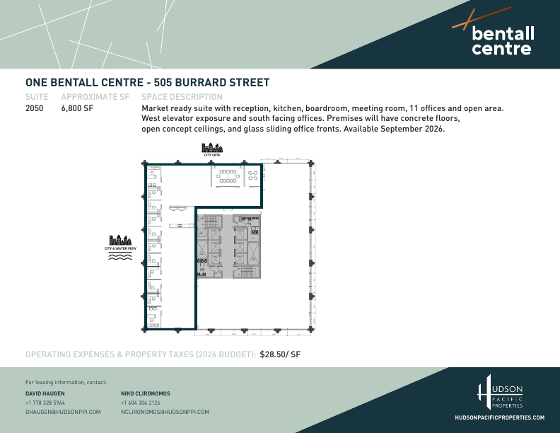 2050 - 505 Burrard Street, Vancouver, BC floorplan
