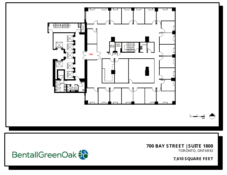 1800 - 700 Bay Street, Toronto, ON floorplan