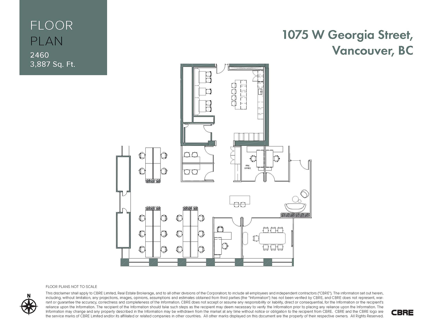 2460 - 1075 W Georgia St, Vancouver, BC floorplan