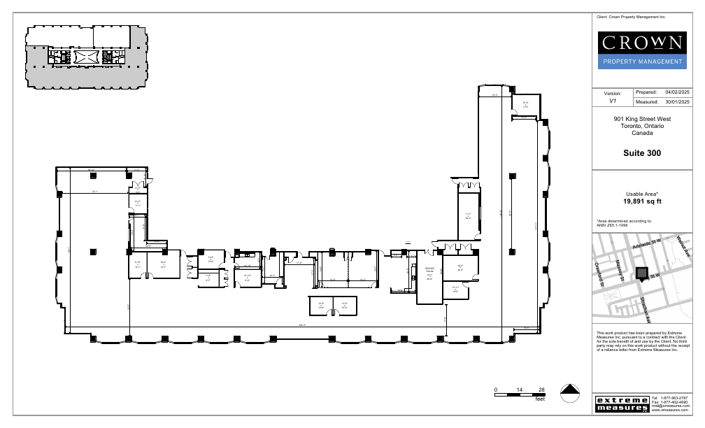 300 - 901 King Street West, Toronto, ON floorplan