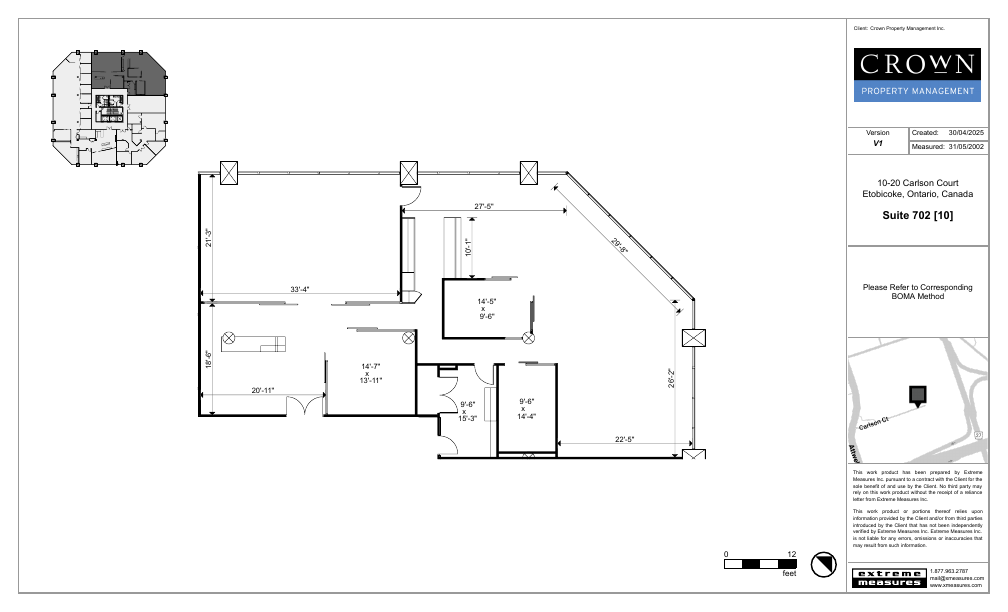 702 - 10 Carlson Court, Toronto, ON floorplan