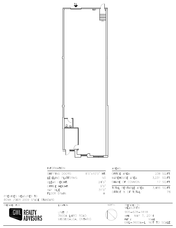 7 3600A - 3495Laird Rd, Mississauga, ON floorplan