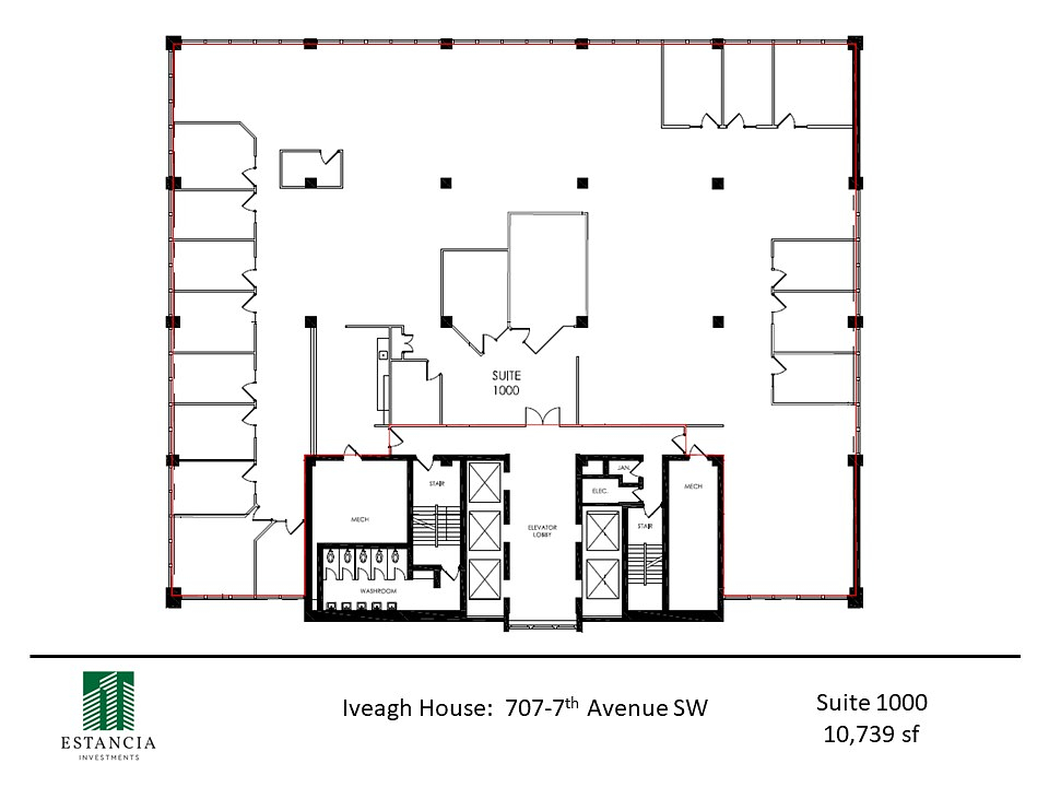 1000 - 707 7 Avenue Southwest, Calgary, AB floorplan