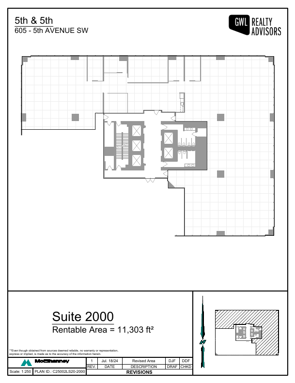 2000    - Show Suite - 605 5 Avenue Southwest, Calgary, AB floorplan