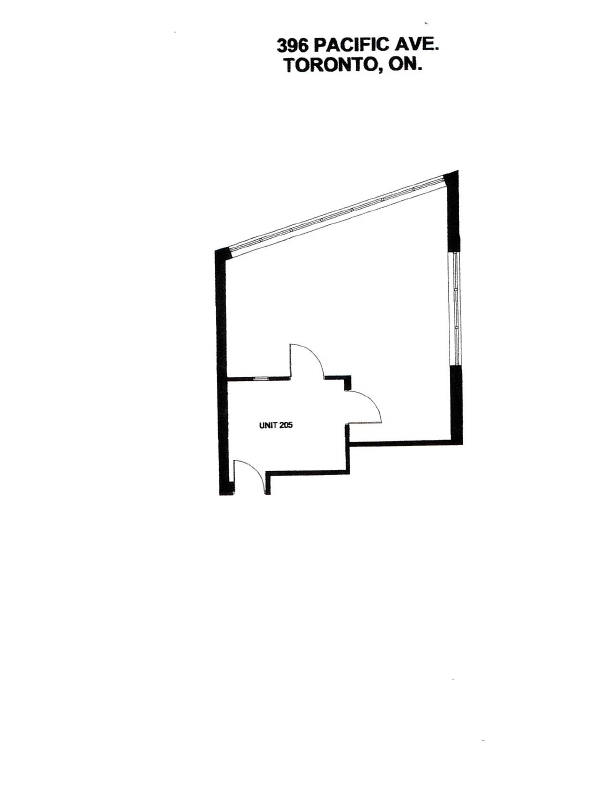 205 - 396 Pacific Avenue, Toronto, ON floorplan