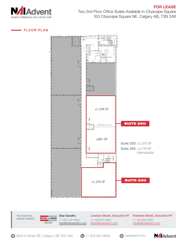 250 - 100 Cityscape Square NE, Calgary, AB floorplan