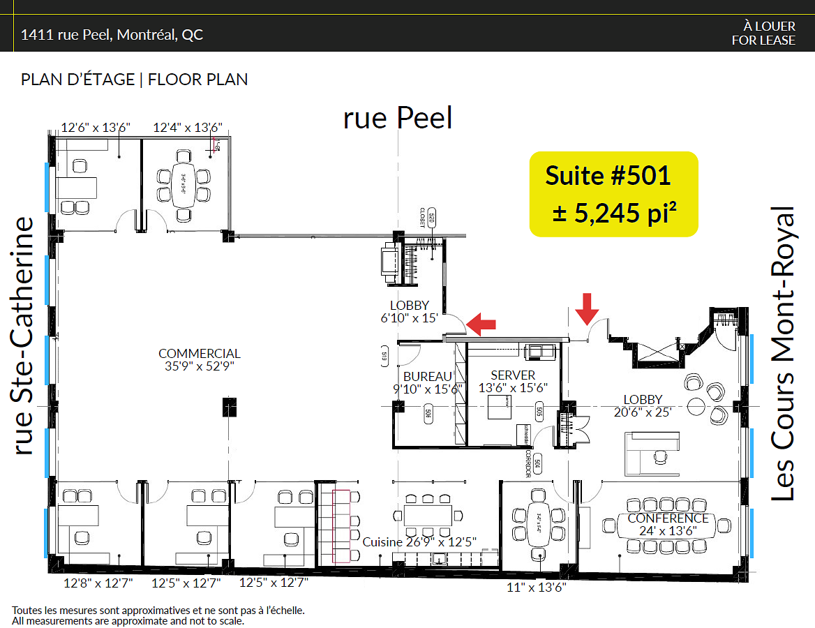 1411 Rue Peel, Montréal, QC floorplan