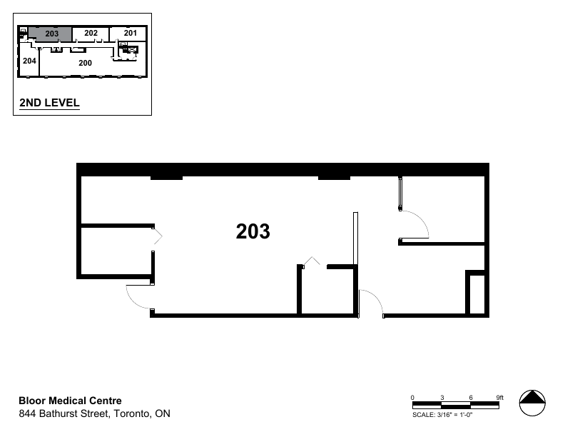 203 - 844 Bathurst St, Toronto, ON floorplan