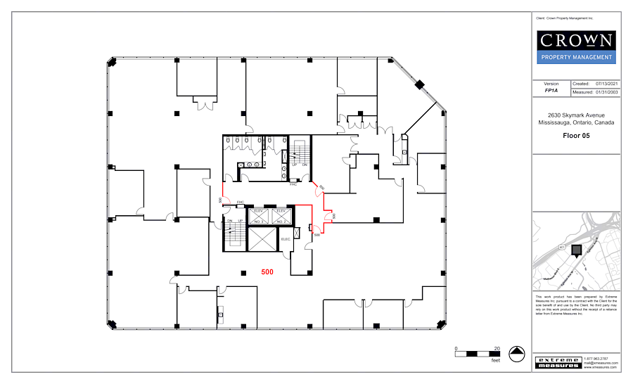 500 - 2630 Skymark Avenue, Mississauga, ON floorplan