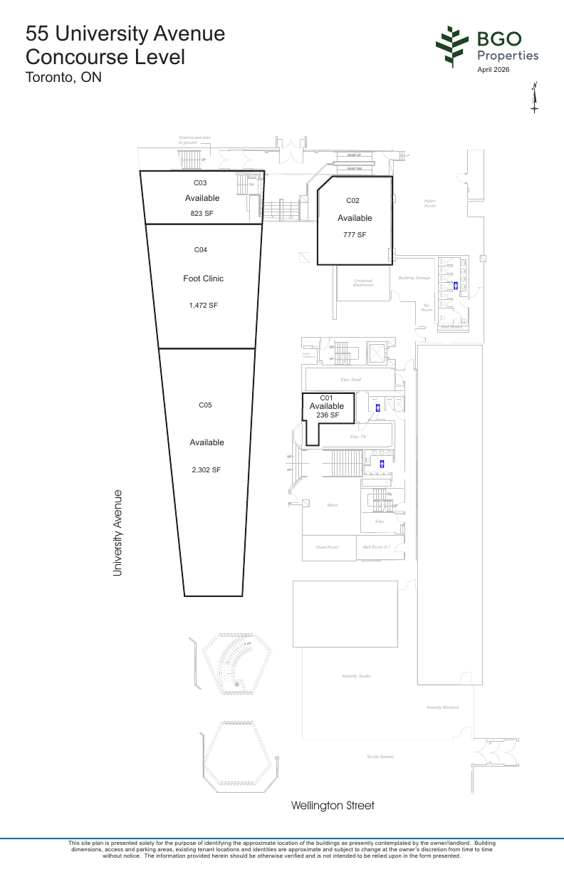 C001 - 55 University Avenue, Toronto, ON floorplan