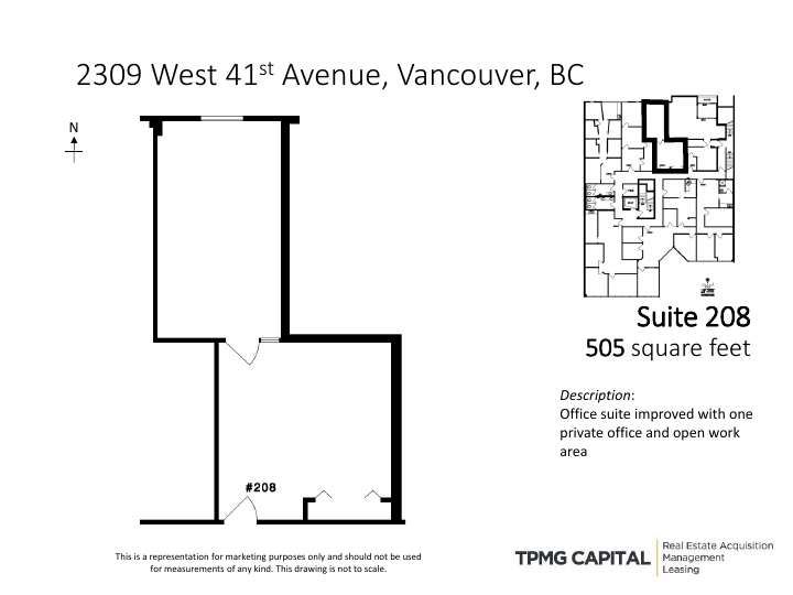 208 - 2309 West 41st Avenue, Vancouver, BC floorplan
