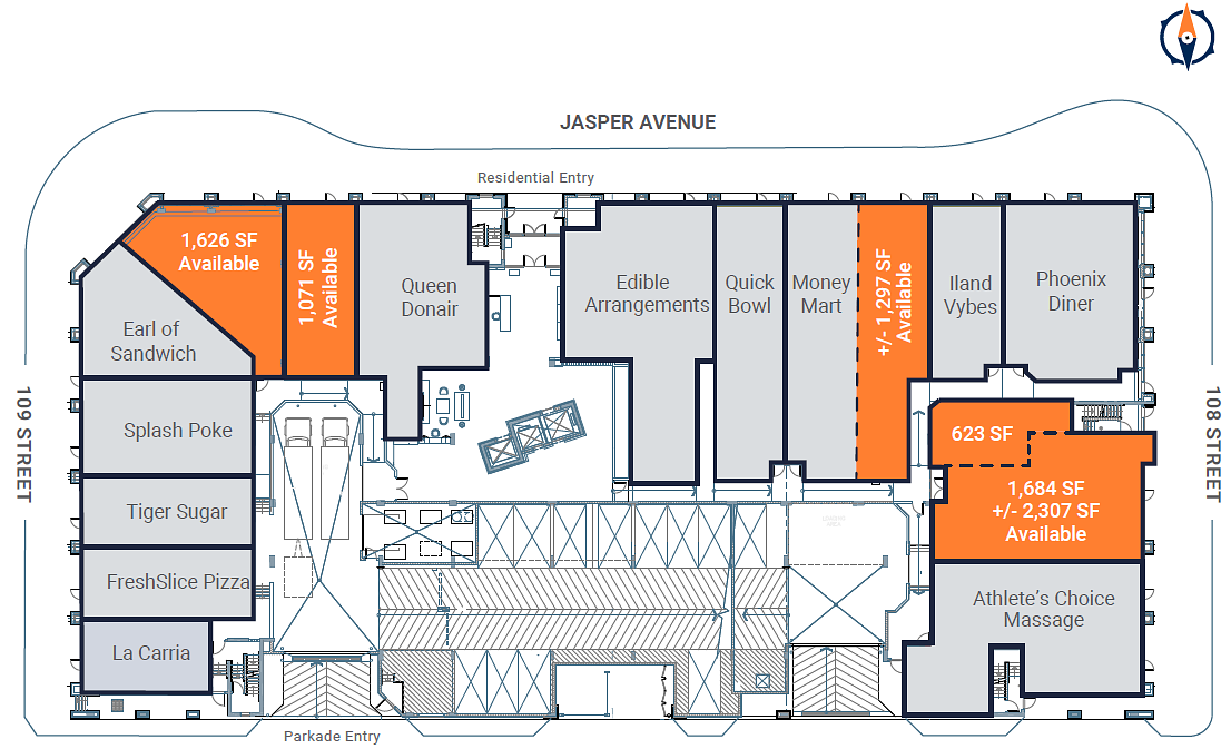10803 Jasper Ave, Edmonton, AB floorplan