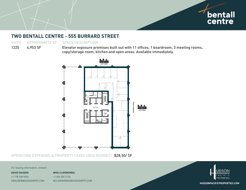 1225 - 555 Burrard Street, Vancouver, BC floorplan