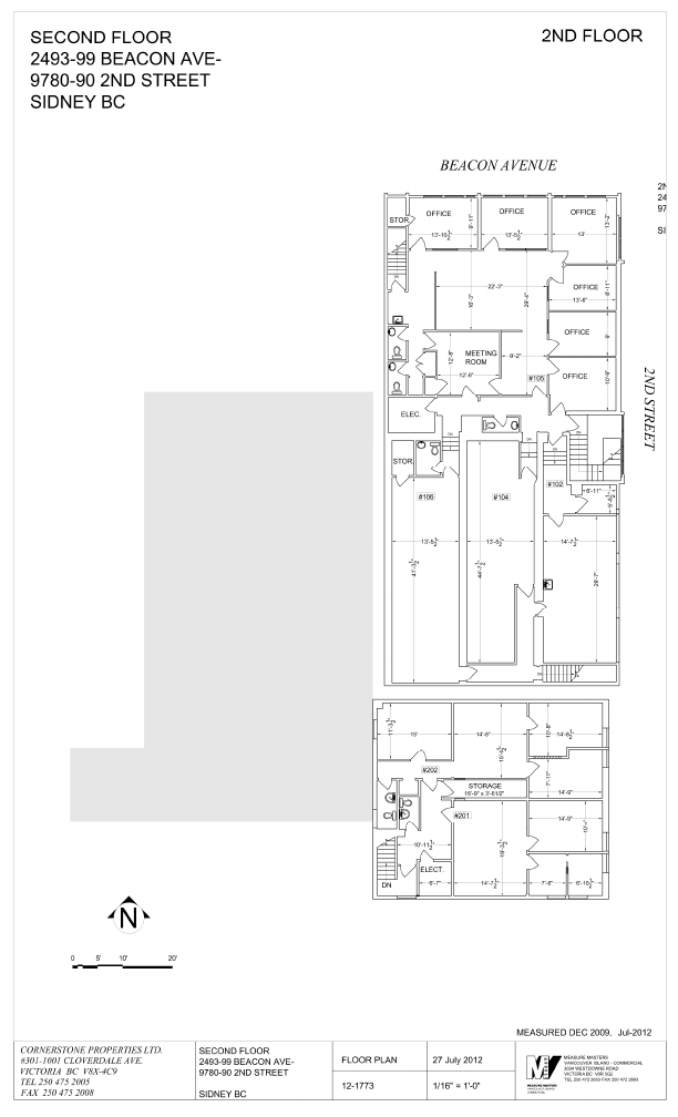 202 - 9780 Second Street, Sidney, BC floorplan