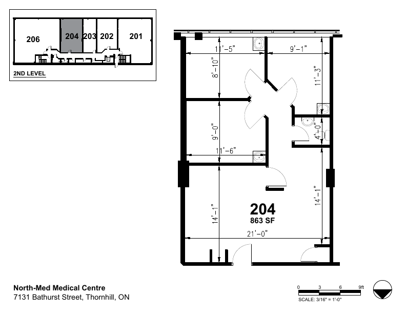 204 - 7131 Bathurst St, Vaughan, ON floorplan
