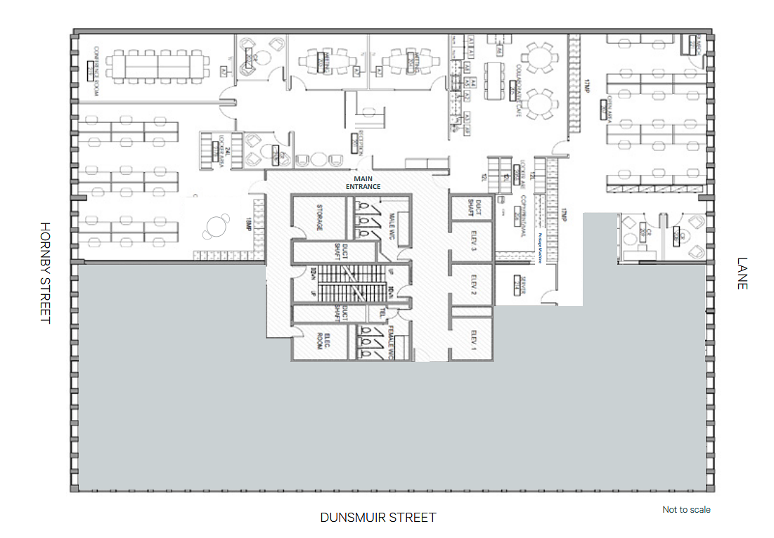 200 - 885 Dunsmuir St, Vancouver, BC floorplan