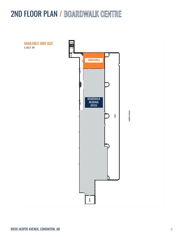 8930 Jasper Avenue, Edmonton, AB floorplan