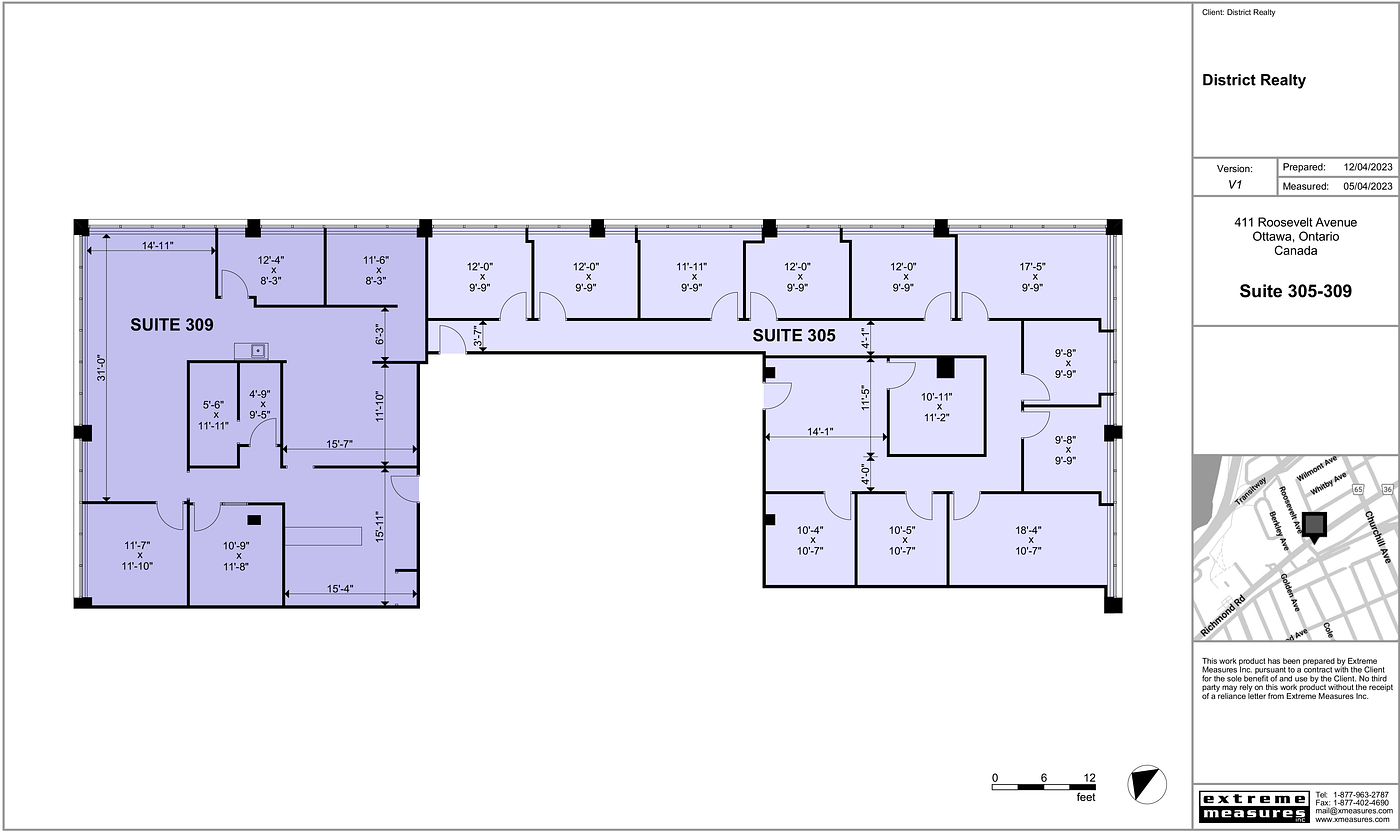 305-309 - 411 Roosevelt Ave, Ottawa, ON floorplan