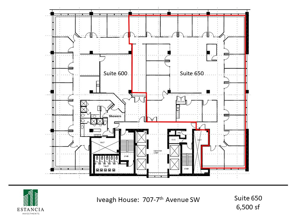 650 - 707 7 Avenue Southwest, Calgary, AB floorplan
