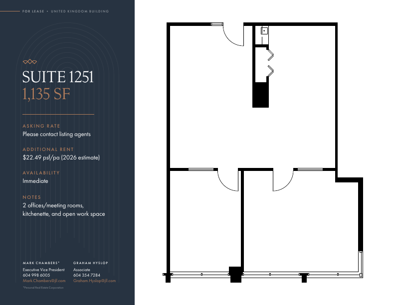 1251 - 409 Granville St, Vancouver, BC floorplan