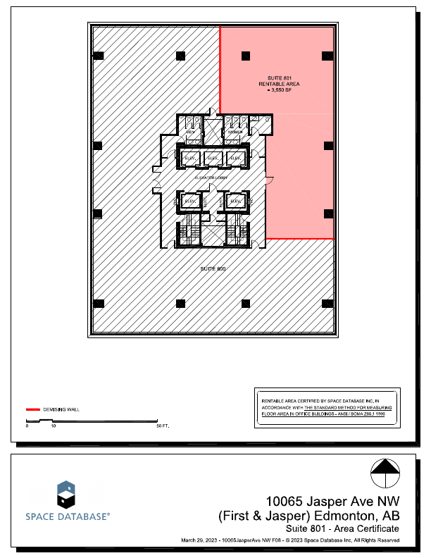 801 - 10065 Jasper Avenue, Edmonton, AB floorplan