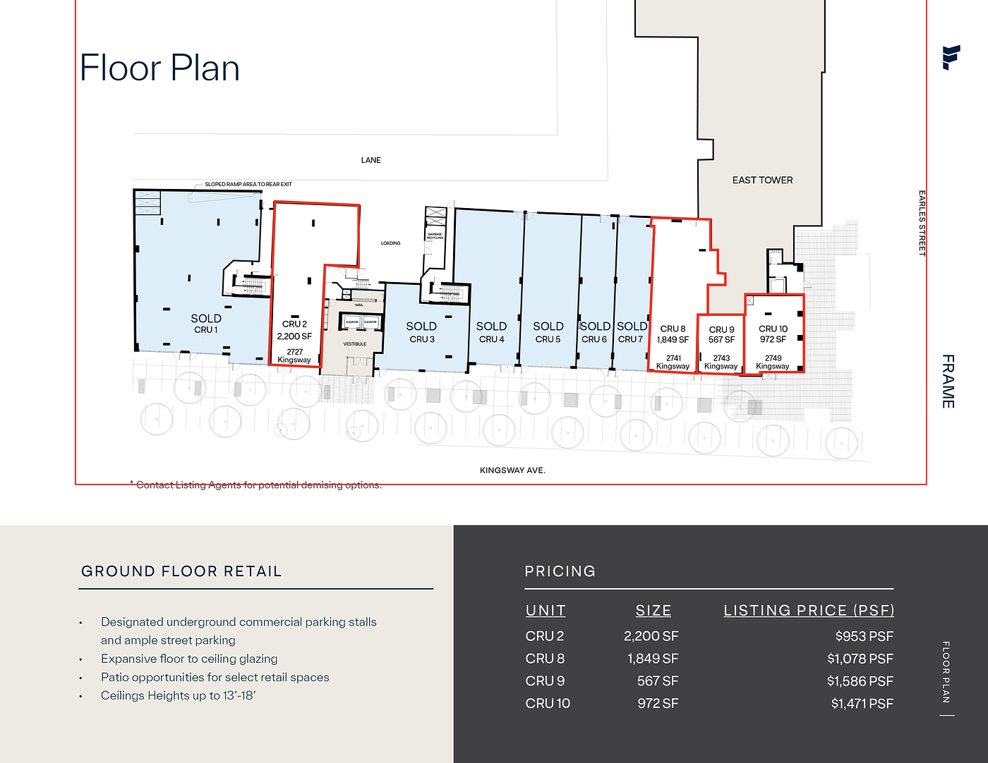 CRU 02 - 2727 Kingsway, Vancouver, BC floorplan
