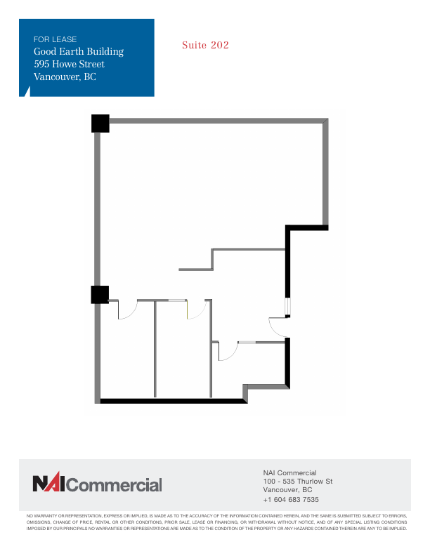 202 - 595 Howe St, Vancouver, BC floorplan