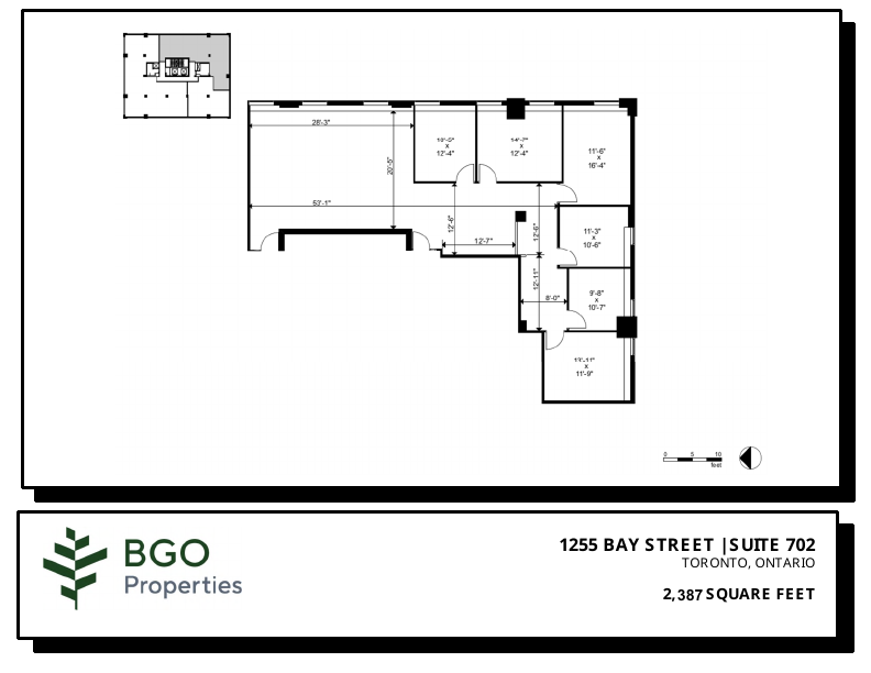 702 - 1255 Bay Street, Toronto, ON floorplan
