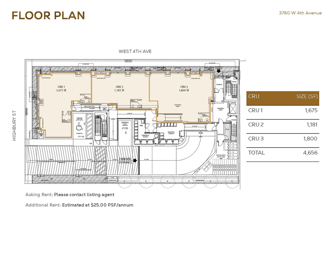 3780 West 4th Avenue, Vancouver, BC floorplan