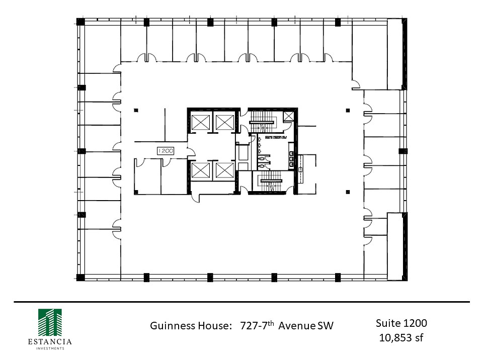1200 - 727 7 Ave SW, Calgary, AB floorplan