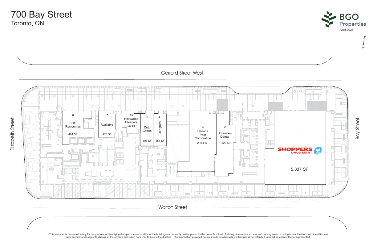 0200 - 700 Bay Street, Toronto, ON floorplan