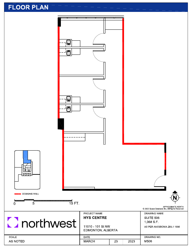 506 - 11010 101 St NW, Edmonton, AB floorplan