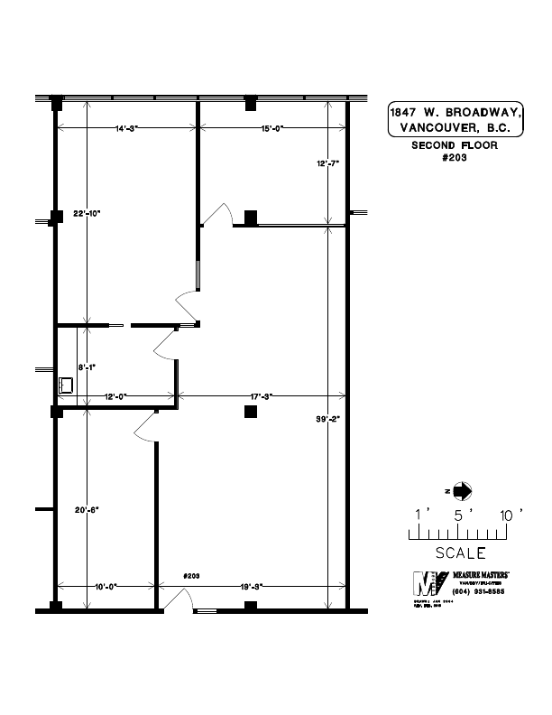 203 - 1847 West Broadway, Vancouver, BC floorplan