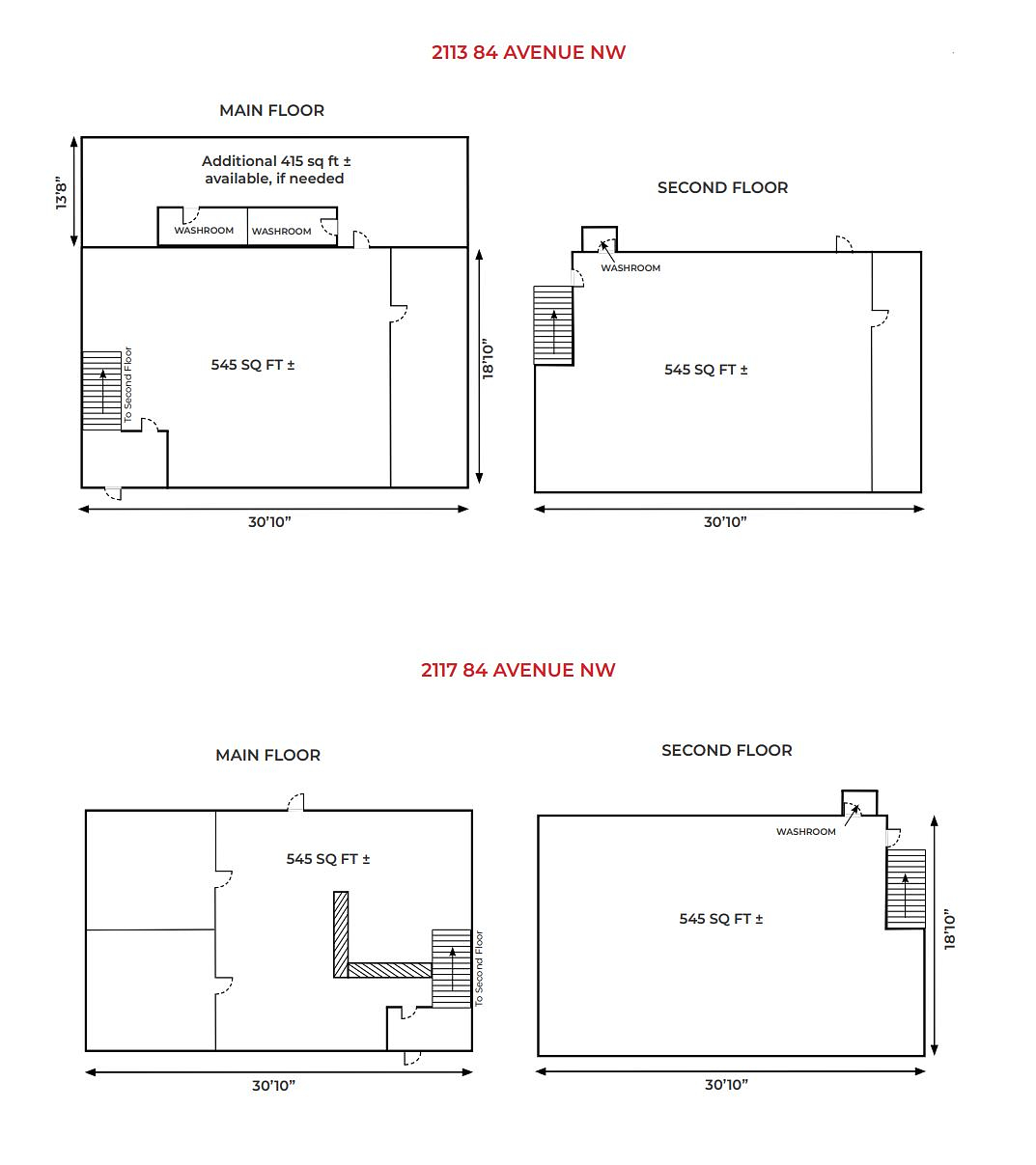 2113 & 2117 - 2113 & 2117 - 84 Avenue NW, Edmonton, AB floorplan