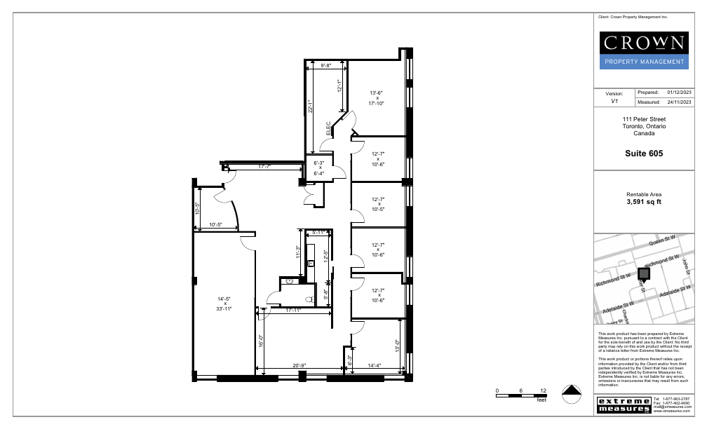 605 - 111 Peter Street, Toronto, ON floorplan