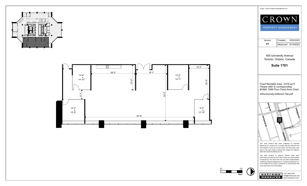 1701 - 400 University Avenue, Toronto, ON floorplan
