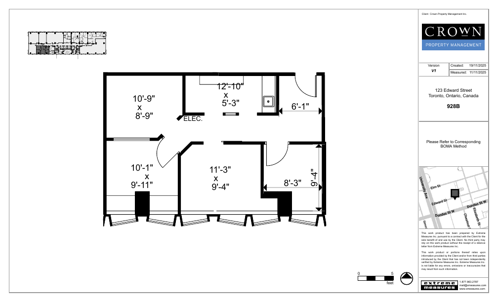928B - 605-123 Edward Street, Toronto, ON floorplan