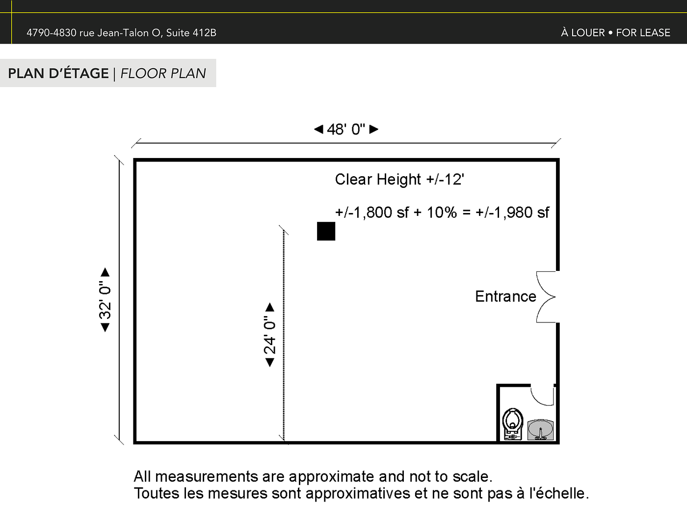 412B - 4790-4830 Rue Jean-Talon Ouest, Montréal, QC floorplan
